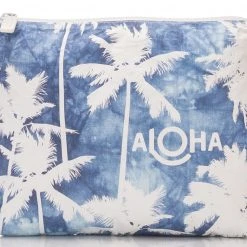 Aloha Small Indigo Coco Palms Pouch Women's