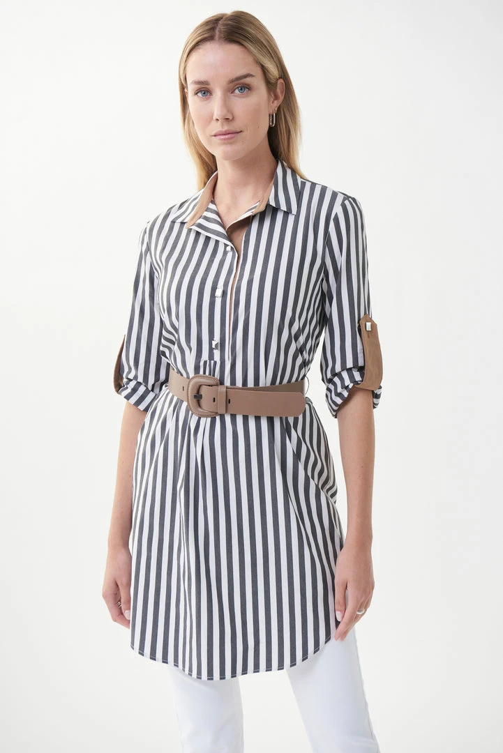 Women's Joseph Ribkoff Striped Belted Blouse