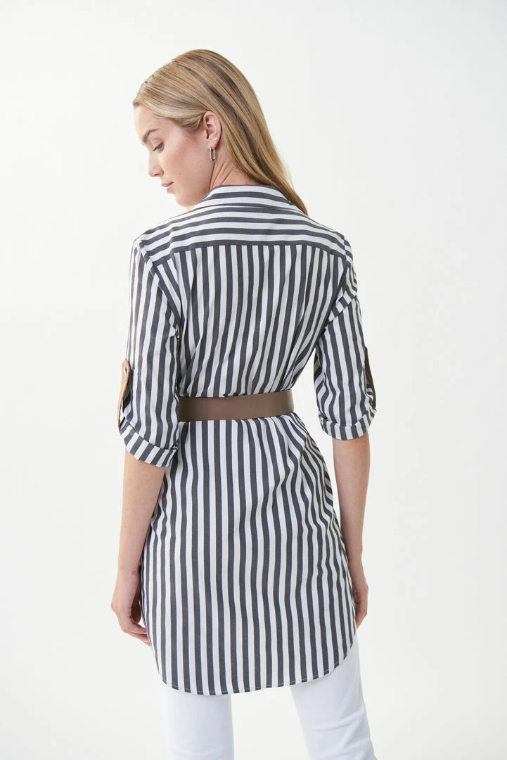 Women's Joseph Ribkoff Striped Belted Blouse