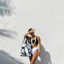 Luggage And Bags Aloha Le Palm Day Tripper White On Black