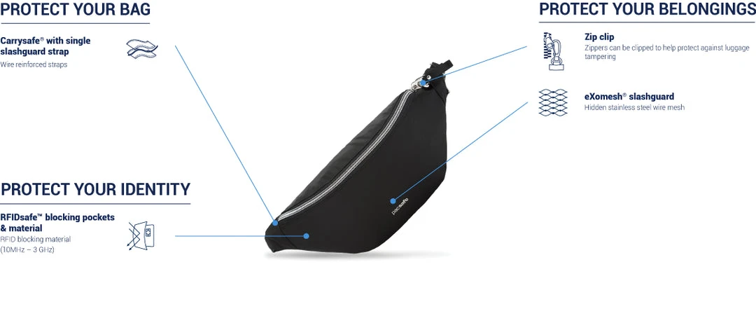 Pacsafe Travel Bags Stylesafe Anti-Theft Sling Pack
