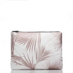 Aloha Mid Day Palms Pouch In Rose/Gold