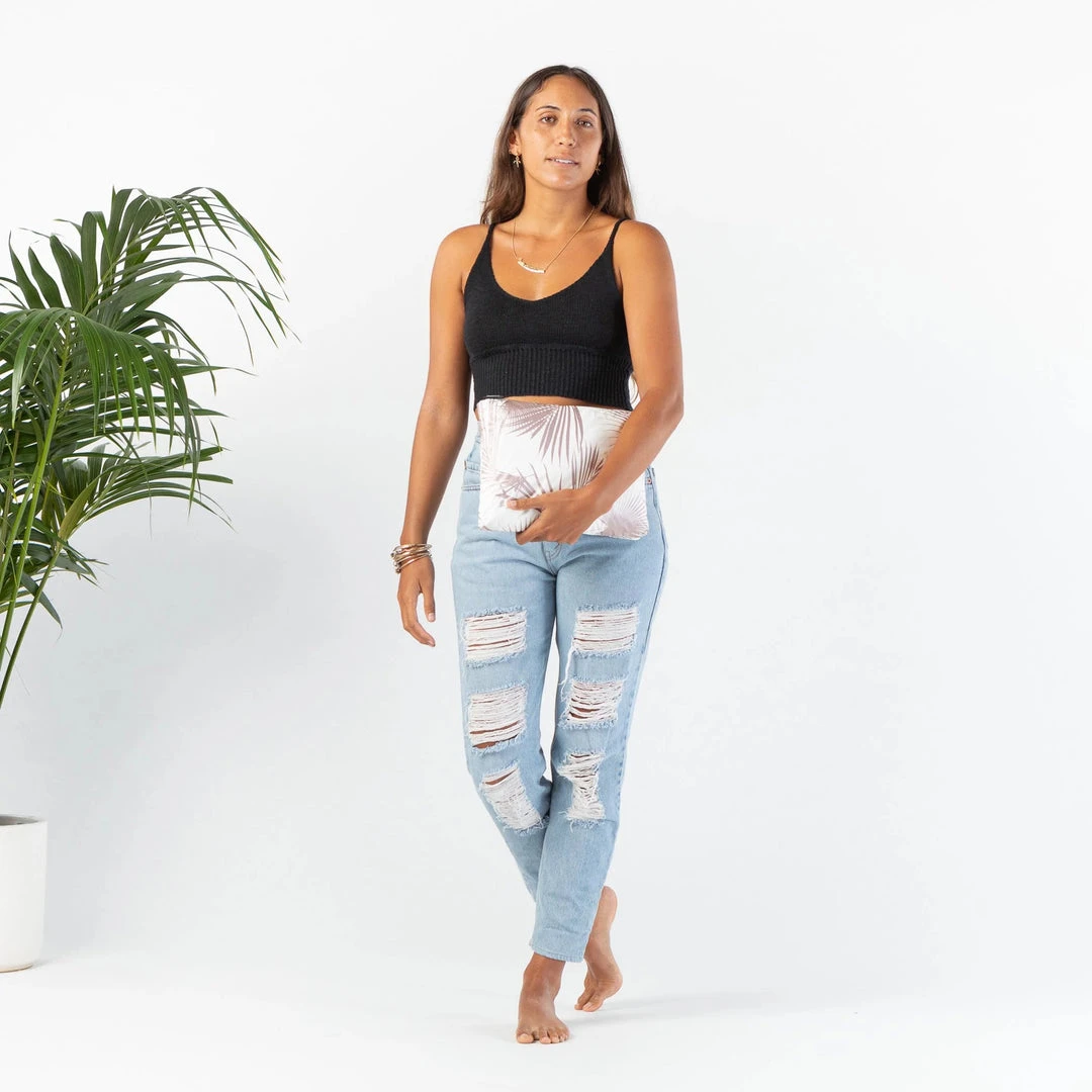 Aloha Mid Day Palms Pouch In Rose/Gold