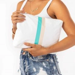 Aloha Mid Le Voyageur Pouch In Neon Turquoise