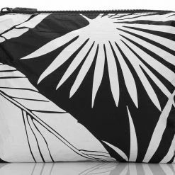 Aloha Small Le Palm Pouch In White On Black Women's